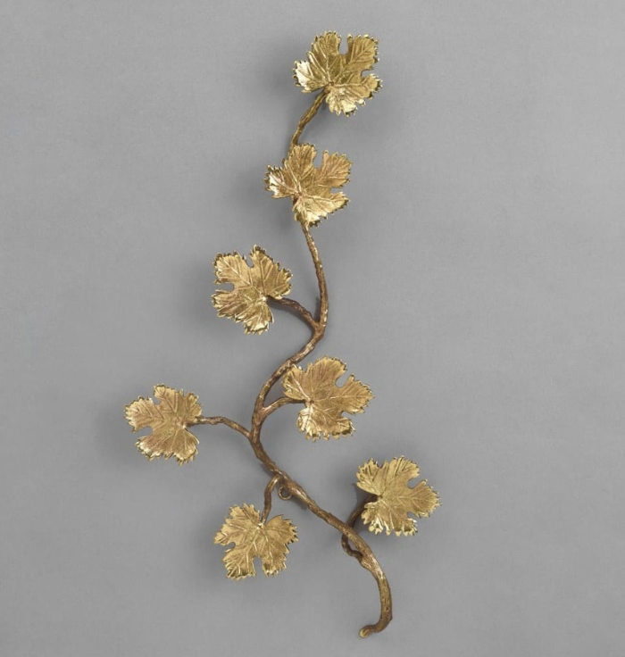 Grapevine Filigree Wall Branch – Premium Art Nouveau Foliage Art