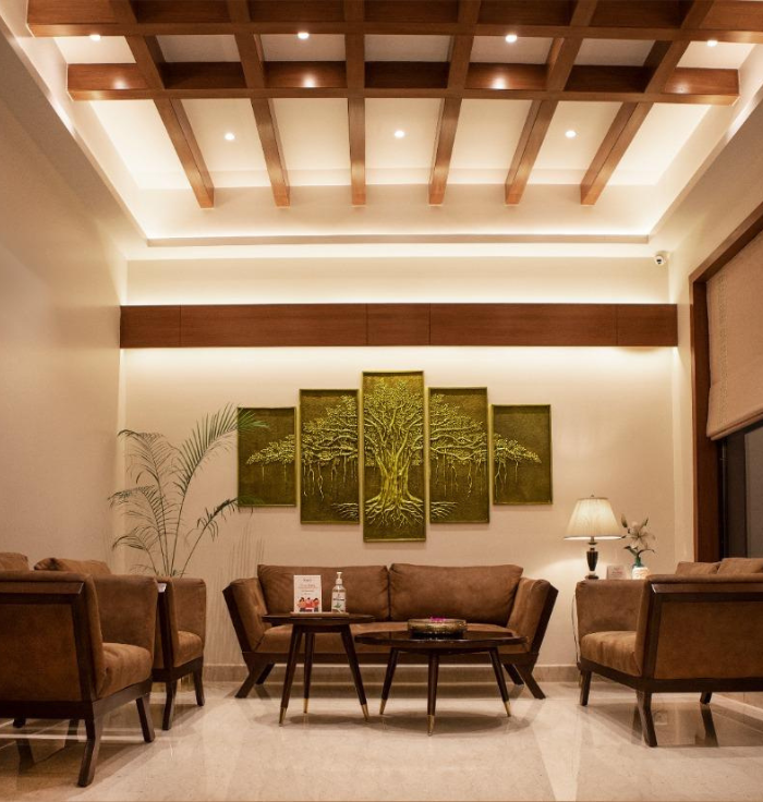 Kalpavriksha Banyan Tree 5-Panel Wall Art – Luxury Olive Gold Polyptych Relief