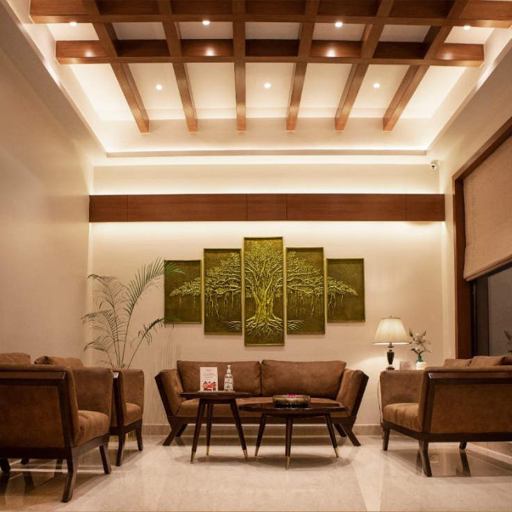 Kalpavriksha Banyan Tree 5-Panel Wall Art – Luxury Olive Gold Polyptych Relief