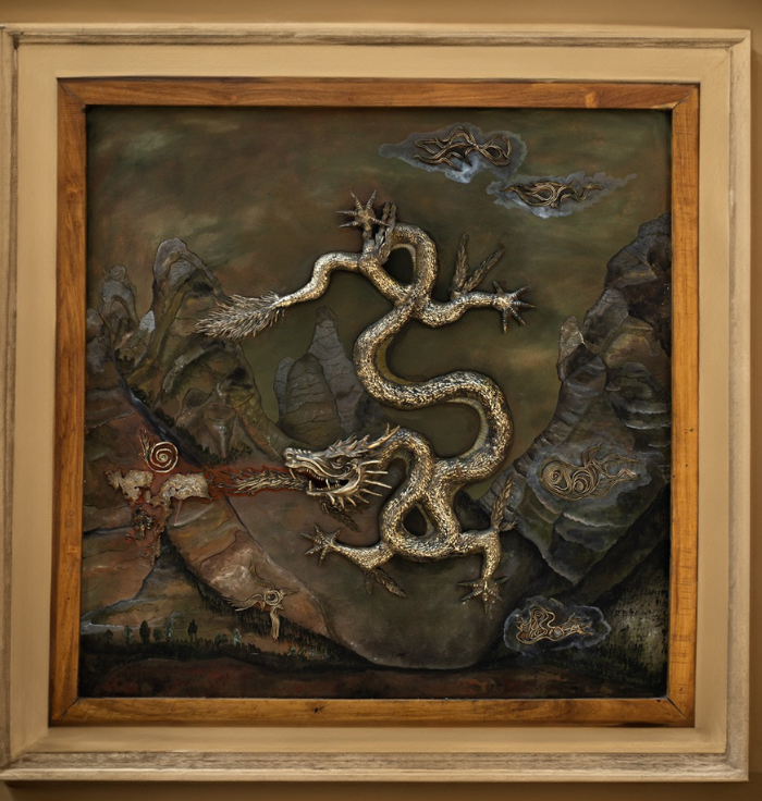 Deccor Imperial Dragon Relief Artwork – Premium Framed Mythical Wall Sculpture